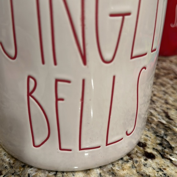 Rae Dunn Jingle Bells canister - Picture 2 of 3